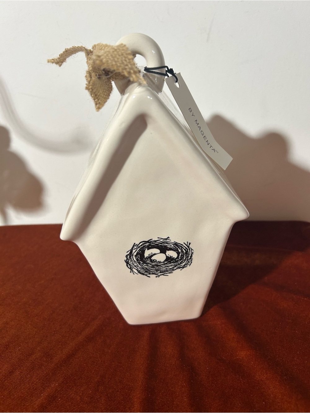 Rae Dunn White Ceramic Birdhouse with REST Script - Picture 5 of 7